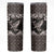 Hawaiian Plumeria and Humpback Whales Skinny Tumbler Polynerian Art Tattoo-Grayscale Mode