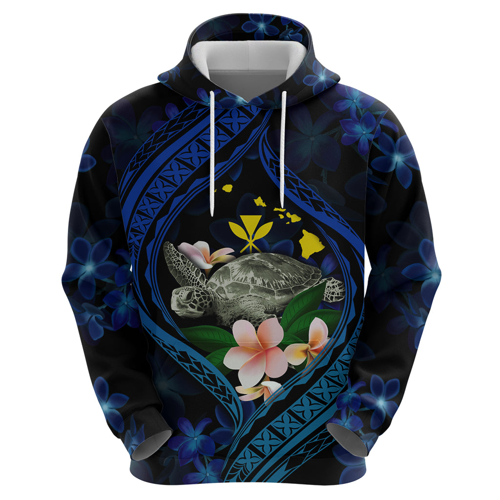 Hawaii Turtle Plumeria Flower Fanciful Hoodie