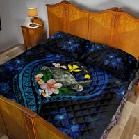 Hawaii Turtle Plumeria Flower Fanciful Quilt Bed Set