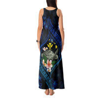 Hawaii Turtle Plumeria Flower Fanciful Tank Maxi Dress LT03 - Polynesian Pride