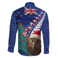 New Zealand Christmas Family Matching Puletasi and Hawaiian Shirt Kiwi Bird Santa and Silver Fern Funny Haka Dance LT03 - Polynesian Pride