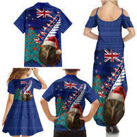 New Zealand Christmas Family Matching Summer Maxi Dress and Hawaiian Shirt Kiwi Bird Santa and Silver Fern Funny Haka Dance LT03 - Polynesian Pride