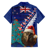 New Zealand Christmas Family Matching Summer Maxi Dress and Hawaiian Shirt Kiwi Bird Santa and Silver Fern Funny Haka Dance LT03 - Polynesian Pride