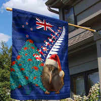 New Zealand Christmas Garden Flag Kiwi Bird Santa and Silver Fern Funny Haka Dance LT03 - Polynesian Pride