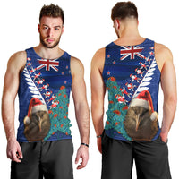 New Zealand Christmas Men Tank Top Kiwi Bird Santa and Silver Fern Funny Haka Dance LT03 - Polynesian Pride
