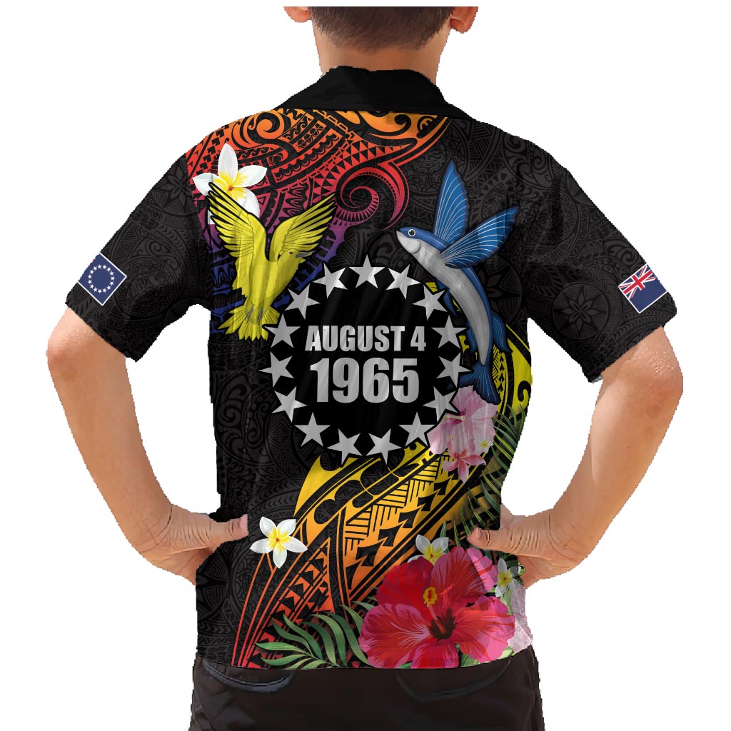 Cook Islands Independence Day Family Matching Mermaid Dress and Hawaiian Shirt Maroro and Kakaia with Hibiscus Flower Polynesian Pattern LT03 - Polynesian Pride