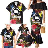 Cook Islands Independence Day Family Matching Mermaid Dress and Hawaiian Shirt Maroro and Kakaia with Hibiscus Flower Polynesian Pattern LT03 - Polynesian Pride