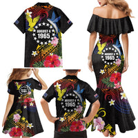 Cook Islands Independence Day Family Matching Mermaid Dress and Hawaiian Shirt Maroro and Kakaia with Hibiscus Flower Polynesian Pattern LT03 - Polynesian Pride