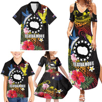 Cook Islands Independence Day Family Matching Summer Maxi Dress and Hawaiian Shirt Maroro and Kakaia with Hibiscus Flower Polynesian Pattern LT03 - Polynesian Pride