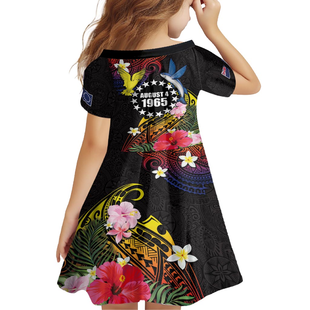 Cook Islands Independence Day Family Matching Tank Maxi Dress and Hawaiian Shirt Maroro and Kakaia with Hibiscus Flower Polynesian Pattern LT03 - Polynesian Pride