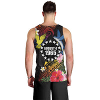 Cook Islands Independence Day Men Tank Top Maroro and Kakaia with Hibiscus Flower Polynesian Pattern LT03 - Polynesian Pride