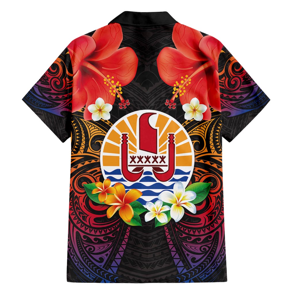 French Polynesia Bastille Day Family Matching Long Sleeve Bodycon Dress and Hawaiian Shirt Tiare Flower and National Seal Polynesian Pattern LT03 - Polynesian Pride