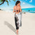 Hawaii Grayscale Hibiscus Flowers Sarong Polynesian Pattern With Half Black White Version