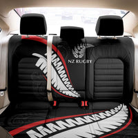 New Zealand Rugby Back Car Seat Cover Sporty Silver Fern Shape with Maori Tattoos LT03 - Polynesian Pride