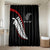 New Zealand Rugby Bathroom Set Sporty Silver Fern Shape with Maori Tattoos - Polynesian Pride