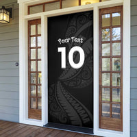 New Zealand Rugby Custom Door Cover Sporty Silver Fern Shape with Maori Tattoos LT03 - Polynesian Pride
