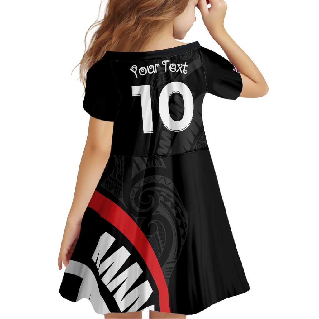 New Zealand Rugby Custom Family Matching Mermaid Dress and Hawaiian Shirt Sporty Silver Fern Shape with Maori Tattoos LT03 - Polynesian Pride