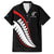 New Zealand Rugby Custom Family Matching Off The Shoulder Long Sleeve Dress and Hawaiian Shirt Sporty Silver Fern Shape with Maori Tattoos - Polynesian Pride