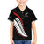 New Zealand Rugby Custom Family Matching Off The Shoulder Long Sleeve Dress and Hawaiian Shirt Sporty Silver Fern Shape with Maori Tattoos - Polynesian Pride