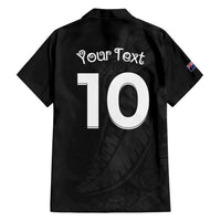 New Zealand Rugby Custom Family Matching Puletasi and Hawaiian Shirt Sporty Silver Fern Shape with Maori Tattoos LT03 - Polynesian Pride