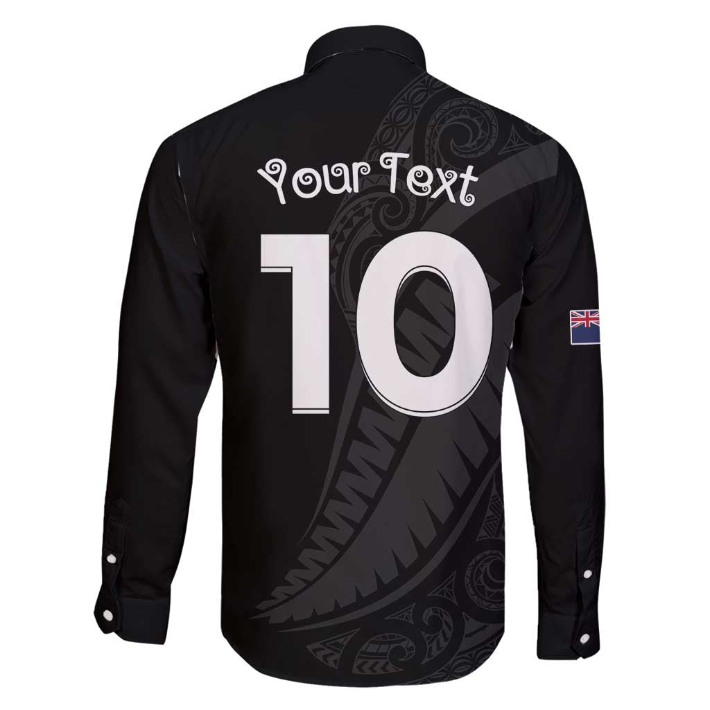 New Zealand Rugby Custom Family Matching Summer Maxi Dress and Hawaiian Shirt Sporty Silver Fern Shape with Maori Tattoos LT03 - Polynesian Pride