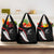 New Zealand Rugby Grocery Bag Sporty Silver Fern Shape with Maori Tattoos - Polynesian Pride