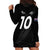 New Zealand Rugby Custom Hoodie Dress Sporty Silver Fern Shape with Maori Tattoos - Polynesian Pride