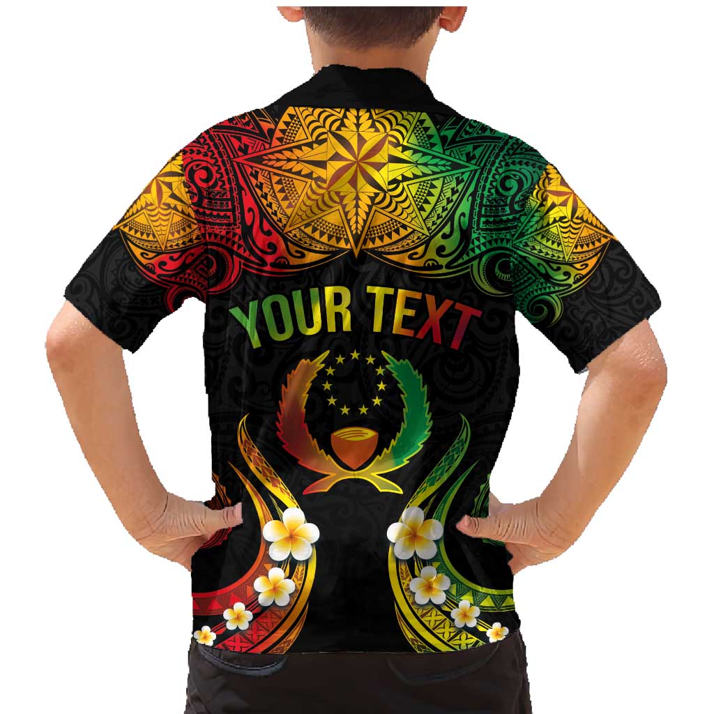 Personalised Pohnpei Independence Day Family Matching Mermaid Dress and Hawaiian Shirt Polynesian Tattoo and Plumeria Reggae Color LT03 - Polynesian Pride