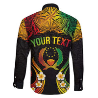 Personalised Pohnpei Independence Day Family Matching Puletasi and Hawaiian Shirt Polynesian Tattoo and Plumeria Reggae Color LT03 - Polynesian Pride