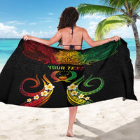 Personalised Pohnpei Independence Day Sarong Polynesian Tattoo and Plumeria Reggae Color LT03 - Polynesian Pride