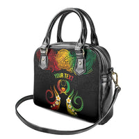 Personalised Pohnpei Independence Day Shoulder Handbag Polynesian Tattoo and Plumeria Reggae Color LT03 - Polynesian Pride