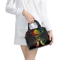 Personalised Pohnpei Independence Day Shoulder Handbag Polynesian Tattoo and Plumeria Reggae Color LT03 - Polynesian Pride
