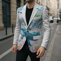 Hawaiian Turtles and Whales Blazer Polynesian Tropical Tattoo Ocean Style LT03 - Polynesian Pride