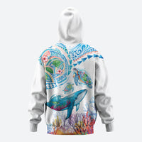 Hawaiian Turtles and Whales Hoodie Polynesian Tropical Tattoo Ocean Style LT03 - Polynesian Pride