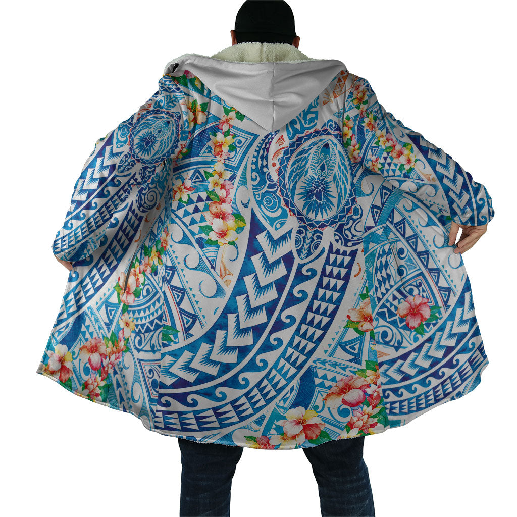 Hawaiian Turtle and Lei Cloak Tribal Kakau and Tropical Plants Human Heart LT03 - Polynesian Pride