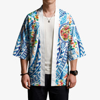 Hawaiian Turtle and Lei Kimono Tribal Kakau and Tropical Plants Human Heart LT03 - Polynesian Pride