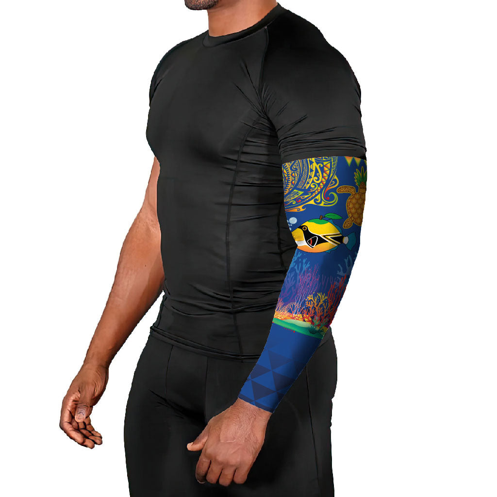 Hawaii Ocean Arm Sleeves Pineapple Turtle and Mango Reef Triggerfish and Kakau Tattoo LT03 - Polynesian Pride