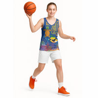Hawaii Ocean Basketball Jersey Pineapple Turtle and Mango Reef Triggerfish and Kakau Tattoo LT03 - Polynesian Pride