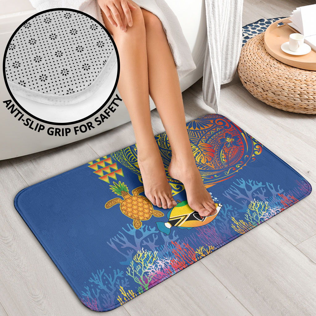 Hawaii Ocean Bathroom Set Pineapple Turtle and Mango Reef Triggerfish and Kakau Tattoo LT03 - Polynesian Pride