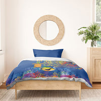 Hawaii Ocean Bedding Set Pineapple Turtle and Mango Reef Triggerfish and Kakau Tattoo LT03 - Polynesian Pride