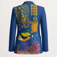Hawaii Ocean Blazer Pineapple Turtle and Mango Reef Triggerfish and Kakau Tattoo LT03 - Polynesian Pride
