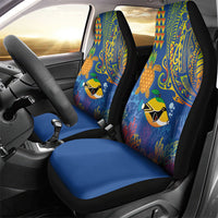 Hawaii Ocean Car Seat Cover Pineapple Turtle and Mango Reef Triggerfish and Kakau Tattoo LT03 - Polynesian Pride