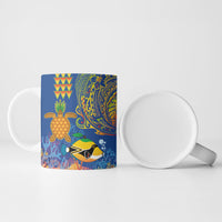 Hawaii Ocean Ceramic Mug Pineapple Turtle and Mango Reef Triggerfish and Kakau Tattoo LT03 - Polynesian Pride