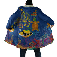 Hawaii Ocean Cloak Pineapple Turtle and Mango Reef Triggerfish and Kakau Tattoo LT03 - Polynesian Pride