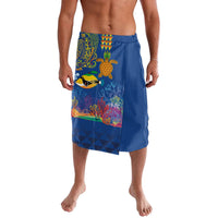 Hawaii Ocean Lavalava Pineapple Turtle and Mango Reef Triggerfish and Kakau Tattoo LT03 Multicolor - Polynesian Pride