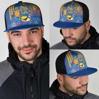 Hawaii Ocean Mesh Trucker Cap Pineapple Turtle and Mango Reef Triggerfish and Kakau Tattoo LT03 - Polynesian Pride