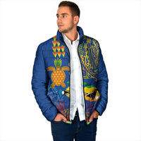 Hawaii Ocean Padded Jacket Pineapple Turtle and Mango Reef Triggerfish and Kakau Tattoo LT03 - Polynesian Pride