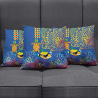 Hawaii Ocean Pillow Cover Pineapple Turtle and Mango Reef Triggerfish and Kakau Tattoo LT03 - Polynesian Pride