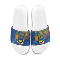 Hawaii Ocean Slide Sandals Pineapple Turtle and Mango Reef Triggerfish and Kakau Tattoo LT03 Multicolor - Polynesian Pride