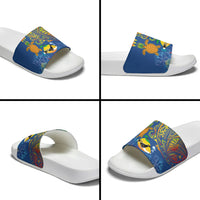 Hawaii Ocean Slide Sandals Pineapple Turtle and Mango Reef Triggerfish and Kakau Tattoo LT03 - Polynesian Pride